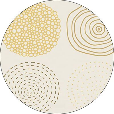 Bonateks , Runt digitalt tryckt musmatta, halkfri undersida, för kontor och hem, diameter: 22 cm Bonateks , Runt digitalt tryckt musmatta, halkfri undersida, för kontor och hem, diameter: 22 cm