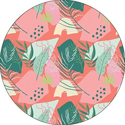 Bonateks , Runt digitalt tryckt musmatta, halkfri undersida, för kontor och hem, diameter: 22 cm Bonateks , Runt digitalt tryckt musmatta, halkfri undersida, för kontor och hem, diameter: 22 cm