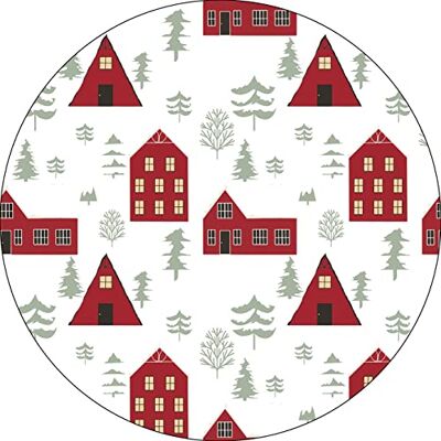 Bonateks , Runt digitalt tryckt musmatta, halkfri undersida, för kontor och hem, diameter: 22 cm Bonateks , Runt digitalt tryckt musmatta, halkfri undersida, för kontor och hem, diameter: 22 cm