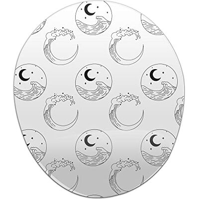 Bonamaison , Ergonomisk musmatta med handledsstöd, digital tryckt musmatta anti-senskida problem, halkfri baksida, för kontor och hem, storlek: 20 x 23 cm Bonamaison , Ergonomisk musmatta med handledsstöd, digital tryckt musmatta anti-senskida problem, halkfri baksida, för kontor och hem, storlek: 20 x 23 cm