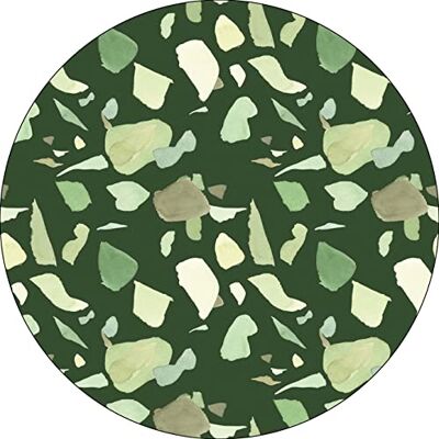 Bonateks , Runt digitalt tryckt musmatta, halkfri undersida, för kontor och hem, diameter: 22 cm Bonateks , Runt digitalt tryckt musmatta, halkfri undersida, för kontor och hem, diameter: 22 cm