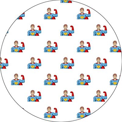 Bonateks , Runt digitalt tryckt musmatta, halkfri undersida, för kontor och hem, diameter: 22 cm Bonateks , Runt digitalt tryckt musmatta, halkfri undersida, för kontor och hem, diameter: 22 cm
