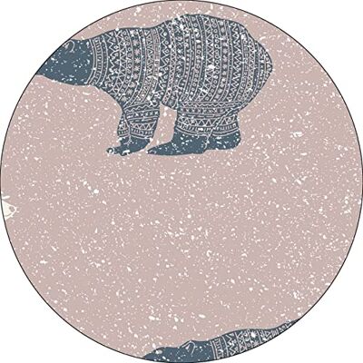 Bonateks , Runt digitalt tryckt musmatta, halkfri undersida, för kontor och hem, diameter: 22 cm Bonateks , Runt digitalt tryckt musmatta, halkfri undersida, för kontor och hem, diameter: 22 cm
