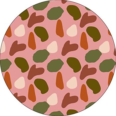 Bonateks , Runt digitalt tryckt musmatta, halkfri undersida, för kontor och hem, diameter: 22 cm Bonateks , Runt digitalt tryckt musmatta, halkfri undersida, för kontor och hem, diameter: 22 cm