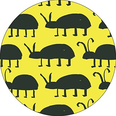 Bonateks , Runt digitalt tryckt musmatta, halkfri undersida, för kontor och hem, diameter: 22 cm Bonateks , Runt digitalt tryckt musmatta, halkfri undersida, för kontor och hem, diameter: 22 cm