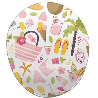 Bonamaison , Ergonomisk musmatta med handledsstöd, digital tryckt musmatta anti-senskida problem, halkfri baksida, för kontor och hem, storlek: 20 x 23 cm Bonamaison , Ergonomisk musmatta med handledsstöd, digital tryckt musmatta anti-senskida problem, halkfri baksida, för kontor och hem, storlek: 20 x 23 cm