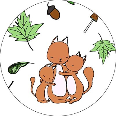 Bonateks , Runt digitalt tryckt musmatta, halkfri undersida, för kontor och hem, diameter: 22 cm Bonateks , Runt digitalt tryckt musmatta, halkfri undersida, för kontor och hem, diameter: 22 cm