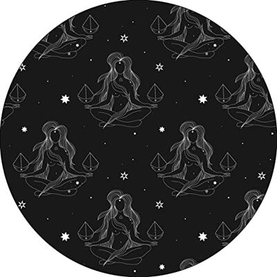 Bonateks , Runt digitalt tryckt musmatta, halkfri undersida, för kontor och hem, diameter: 22 cm Bonateks , Runt digitalt tryckt musmatta, halkfri undersida, för kontor och hem, diameter: 22 cm