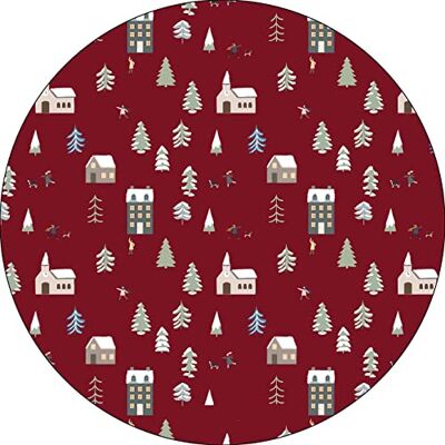Bonateks , Runt digitalt tryckt musmatta, halkfri undersida, för kontor och hem, diameter: 22 cm Bonateks , Runt digitalt tryckt musmatta, halkfri undersida, för kontor och hem, diameter: 22 cm