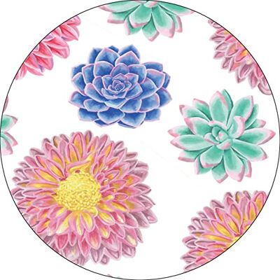 Bonateks , Runt digitalt tryckt musmatta, halkfri undersida, för kontor och hem, diameter: 22 cm Bonateks , Runt digitalt tryckt musmatta, halkfri undersida, för kontor och hem, diameter: 22 cm
