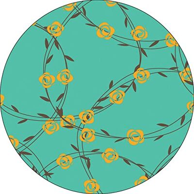 Bonateks , Runt digitalt tryckt musmatta, halkfri undersida, för kontor och hem, diameter: 22 cm Bonateks , Runt digitalt tryckt musmatta, halkfri undersida, för kontor och hem, diameter: 22 cm
