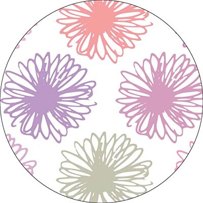 Bonateks , Runt digitalt tryckt musmatta, halkfri undersida, för kontor och hem, diameter: 22 cm Bonateks , Runt digitalt tryckt musmatta, halkfri undersida, för kontor och hem, diameter: 22 cm