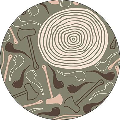 Bonateks , Runt digitalt tryckt musmatta, halkfri undersida, för kontor och hem, diameter: 22 cm Bonateks , Runt digitalt tryckt musmatta, halkfri undersida, för kontor och hem, diameter: 22 cm