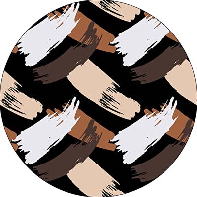 Bonateks , Runt digitalt tryckt musmatta, halkfri undersida, för kontor och hem, diameter: 22 cm Bonateks , Runt digitalt tryckt musmatta, halkfri undersida, för kontor och hem, diameter: 22 cm