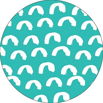 Bonateks , Runt digitalt tryckt musmatta, halkfri undersida, för kontor och hem, diameter: 22 cm Bonateks , Runt digitalt tryckt musmatta, halkfri undersida, för kontor och hem, diameter: 22 cm