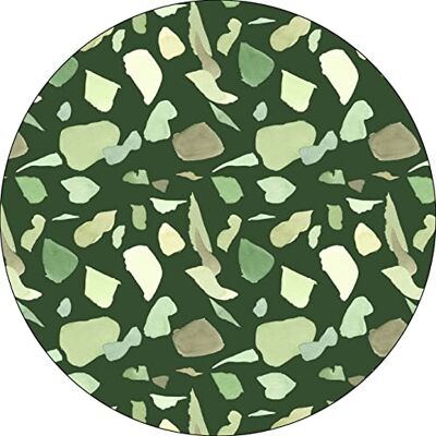 Bonateks , Runt digitalt tryckt musmatta, halkfri undersida, för kontor och hem, diameter: 22 cm Bonateks , Runt digitalt tryckt musmatta, halkfri undersida, för kontor och hem, diameter: 22 cm