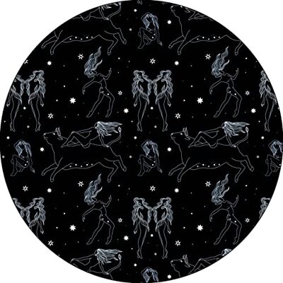 Bonateks , Runt digitalt tryckt musmatta, halkfri undersida, för kontor och hem, diameter: 22 cm Bonateks , Runt digitalt tryckt musmatta, halkfri undersida, för kontor och hem, diameter: 22 cm