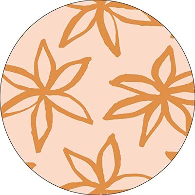 Bonateks , Runt digitalt tryckt musmatta, halkfri undersida, för kontor och hem, diameter: 22 cm Bonateks , Runt digitalt tryckt musmatta, halkfri undersida, för kontor och hem, diameter: 22 cm
