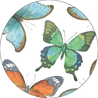 Bonateks , Runt digitalt tryckt musmatta, halkfri undersida, för kontor och hem, diameter: 22 cm Bonateks , Runt digitalt tryckt musmatta, halkfri undersida, för kontor och hem, diameter: 22 cm