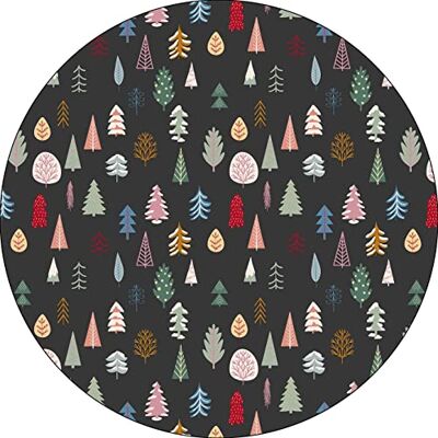 Bonateks , Runt digitalt tryckt musmatta, halkfri undersida, för kontor och hem, diameter: 22 cm Bonateks , Runt digitalt tryckt musmatta, halkfri undersida, för kontor och hem, diameter: 22 cm