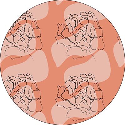 Bonateks , Runt digitalt tryckt musmatta, halkfri undersida, för kontor och hem, diameter: 22 cm Bonateks , Runt digitalt tryckt musmatta, halkfri undersida, för kontor och hem, diameter: 22 cm