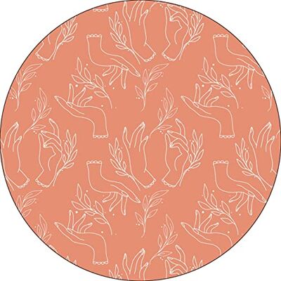 Bonateks , Runt digitalt tryckt musmatta, halkfri undersida, för kontor och hem, diameter: 22 cm Bonateks , Runt digitalt tryckt musmatta, halkfri undersida, för kontor och hem, diameter: 22 cm