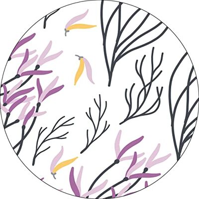 Bonateks , Runt digitalt tryckt musmatta, halkfri undersida, för kontor och hem, diameter: 22 cm Bonateks , Runt digitalt tryckt musmatta, halkfri undersida, för kontor och hem, diameter: 22 cm