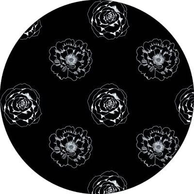 Bonateks , Runt digitalt tryckt musmatta, halkfri undersida, för kontor och hem, diameter: 22 cm Bonateks , Runt digitalt tryckt musmatta, halkfri undersida, för kontor och hem, diameter: 22 cm
