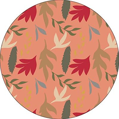Bonateks , Runt digitalt tryckt musmatta, halkfri undersida, för kontor och hem, diameter: 22 cm Bonateks , Runt digitalt tryckt musmatta, halkfri undersida, för kontor och hem, diameter: 22 cm