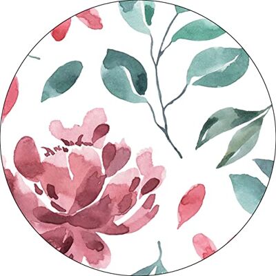 Bonateks , Runt digitalt tryckt musmatta, halkfri undersida, för kontor och hem, diameter: 22 cm Bonateks , Runt digitalt tryckt musmatta, halkfri undersida, för kontor och hem, diameter: 22 cm