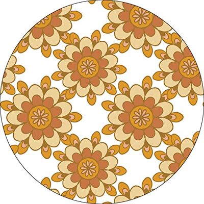 Bonateks , Runt digitalt tryckt musmatta, halkfri undersida, för kontor och hem, diameter: 22 cm Bonateks , Runt digitalt tryckt musmatta, halkfri undersida, för kontor och hem, diameter: 22 cm