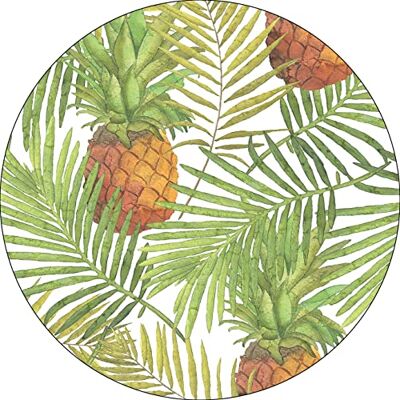 Bonateks , Runt digitalt tryckt musmatta, halkfri undersida, för kontor och hem, diameter: 22 cm Bonateks , Runt digitalt tryckt musmatta, halkfri undersida, för kontor och hem, diameter: 22 cm