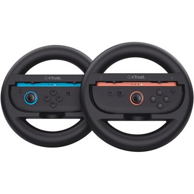 GXTrust Joy-Con Ratt för Nintendo Switch 2, 2-pack tävlingshjul, Switch 2 tillbehör för Mario Kart World Racing Games, Racing Wheel, Pack med 2, svart GXTrust Joy-Con Ratt för Nintendo Switch 2, 2-pack tävlingshjul, Switch 2 tillbehör för Mario Kart World Racing Games, Racing Wheel, Pack med 2, svart