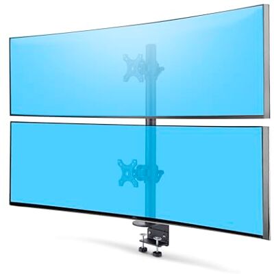 StarTech .com Skrivbordsmontering för 2 x vertikalt staplade bildskärmar, dubbla 49 tum, totalt 32 kg (70 pund), C-klämma, VESA, 16:9/32:9, TAA StarTech .com Skrivbordsmontering för 2 x vertikalt staplade bildskärmar, dubbla 49 tum, totalt 32 kg (70 pund), C-klämma, VESA, 16:9/32:9, TAA