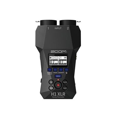 Zoom H1 XLR Handhållen inspelare – kompakt ljudinspelare med XLR-ingång – perfekt för poddar, intervjuer, reportage – EU-version – svart Klippfritt ljud med 32-bitars flytande, stereoinspelare, 2 låsande XLR/TRS-ingångar, 3,5 mm stereomikrofon/linje Zoom H1 XLR Handhållen inspelare – kompakt ljudinspelare med XLR-ingång – perfekt för poddar, intervjuer, reportage – EU-version – svart Klippfritt ljud med 32-bitars flytande, stereoinspelare, 2 låsande XLR/TRS-ingångar, 3,5 mm stereomikrofon/linje