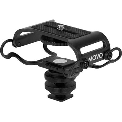 Movo SMM5-B universell mikrofon och bärbar inspelare stötfäste – passar Zoom H1n, H2n, H4n, H5, H6, Tascam DR-40x, DR-05x, DR-07x och andra med en 1/4" monteringsskruv (svart) Movo SMM5-B universell mikrofon och bärbar inspelare stötfäste – passar Zoom H1n, H2n, H4n, H5, H6, Tascam DR-40x, DR-05x, DR-07x och andra med en 1/4" monteringsskruv (svart)