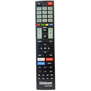 Digiquest Universell TV-fjärrkontroll - Kompatibel med Telefunken, Vestel, Beko - Streaming & Fluorescerande Knappar Digiquest Universell TV-fjärrkontroll - Kompatibel med Telefunken, Vestel, Beko - Streaming & Fluorescerande Knappar