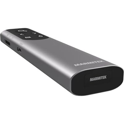 Marmitek WPR 400 Presentationsklicker digital pekare Air Mouse Zoom- och markeringsfunktion, USB-C/USB-A mottagare, trådlös presentation, PowerPoint clicker, 100 m räckvidd, Windows/Mac Marmitek WPR 400 Presentationsklicker digital pekare Air Mouse Zoom- och markeringsfunktion, USB-C/USB-A mottagare, trådlös presentation, PowerPoint clicker, 100 m räckvidd, Windows/Mac