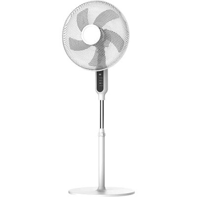 Megashopitalia Golvfläkt 45 W bas rund fem blad fjärrkontroll (vit) Megashopitalia Golvfläkt 45 W bas rund fem blad fjärrkontroll (vit)