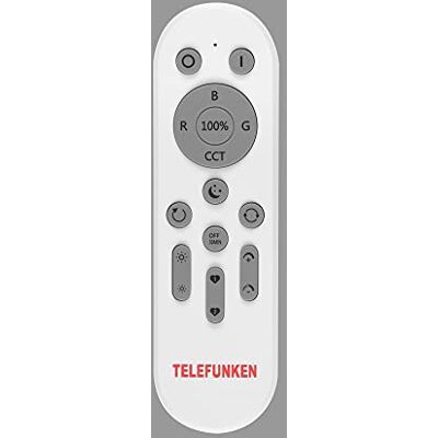 TELEFUNKEN – fjärrkontroll RGB/CCT, inklusive hållare, inkl. batterier, lämplig för direkt smarta telefoner, WiFi-RGB-artikel, vit, 155 x 45 x 21 mm (L x B x H) TELEFUNKEN – fjärrkontroll RGB/CCT, inklusive hållare, inkl. batterier, lämplig för direkt smarta telefoner, WiFi-RGB-artikel, vit, 155 x 45 x 21 mm (L x B x H)