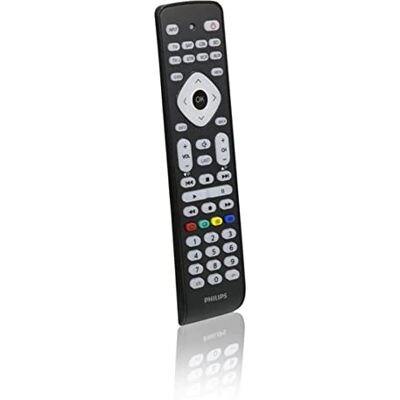 Philips SRP2018/10 Universal fjärrkontroll för TV, 8-i-1-kontroll, Smart knapp, IR-koder upp till 8000 Koder, Enkla inställningar, Svart färg (renoverad) Philips SRP2018/10 Universal fjärrkontroll för TV, 8-i-1-kontroll, Smart knapp, IR-koder upp till 8000 Koder, Enkla inställningar, Svart färg (renoverad)