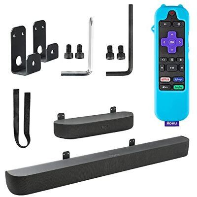 Wabracket Väggmonterat fäste för Roku Streambar/Smart Soundbar, robust soundbarhållare för Roku, med fjärrkontroll i silikon, platsbesparande, håll ren Wabracket Väggmonterat fäste för Roku Streambar/Smart Soundbar, robust soundbarhållare för Roku, med fjärrkontroll i silikon, platsbesparande, håll ren