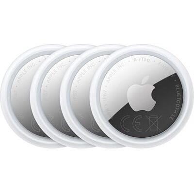 Apple AirTag 4-pack (andra generationen): Spårare för nyckelring, plånbok med mera. Hitta med hjälp av en ljudsignal. Nyckelsökare med upp till 1,5× längre räckvidd för precisionssökning Apple AirTag 4-pack (andra generationen): Spårare för nyckelring, plånbok med mera. Hitta med hjälp av en ljudsignal. Nyckelsökare med upp till 1,5× längre räckvidd för precisionssökning