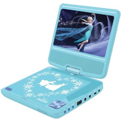 Lexibook – Frozen 2 bärbar DVD-spelare, 7-tums roterande skärm för barn, fjärrkontroll, ELSA, Disney, billaddare, USB-port, batteri, blå/lila, DVDP6FZLXB Lexibook – Frozen 2 bärbar DVD-spelare, 7-tums roterande skärm för barn, fjärrkontroll, ELSA, Disney, billaddare, USB-port, batteri, blå/lila, DVDP6FZLXB
