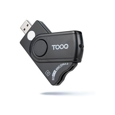 TOOQ TQR-3012B Smart Card-läsare, elektronisk DNI, SIM, SD, SF, USB-A, färg svart TOOQ TQR-3012B Smart Card-läsare, elektronisk DNI, SIM, SD, SF, USB-A, färg svart