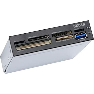 Akasa AK-ICR-07 intern kortläsare (8,9 cm (3,5 tum) PC-bay, 6 x kortplatser, USB 3.0) svart Akasa AK-ICR-07 intern kortläsare (8,9 cm (3,5 tum) PC-bay, 6 x kortplatser, USB 3.0) svart