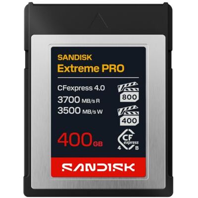 SanDisk Extreme PRO CFexpress 4.0 Type B-kort 400GB (PCIe Gen4,till 3700MB/s läshastighet,VPG800/400, kompatibelt med ett brett urval av film- och spegellösa kameror samt CFexpress Type B-kortläsare) SanDisk Extreme PRO CFexpress 4.0 Type B-kort 400GB (PCIe Gen4,till 3700MB/s läshastighet,VPG800/400, kompatibelt med ett brett urval av film- och spegellösa kameror samt CFexpress Type B-kortläsare)