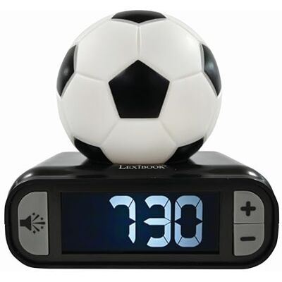 Lexibook , Fotboll, Nattlampa väckarklocka, Ljud och melodier, LCD-bakgrundsbelyst skärm, lysande, snooze, svart/vit, RL800FOLXB Lexibook , Fotboll, Nattlampa väckarklocka, Ljud och melodier, LCD-bakgrundsbelyst skärm, lysande, snooze, svart/vit, RL800FOLXB