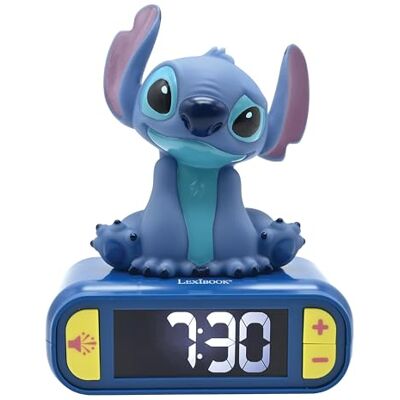 Lexibook , Disney-stygn, nattlampa väckarklocka, ljud och melodier, LCD-bakgrundsbelyst skärm, lysande, snooze, blå, RL800D Lexibook , Disney-stygn, nattlampa väckarklocka, ljud och melodier, LCD-bakgrundsbelyst skärm, lysande, snooze, blå, RL800D