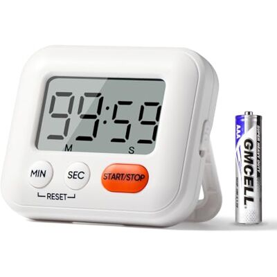 Blendura digital kökstimer, timer för barn, kortvarig väckarklocka, kök, plast, vit Blendura digital kökstimer, timer för barn, kortvarig väckarklocka, kök, plast, vit